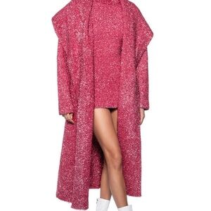 AKIRA Pink Knit Long Cardigan NWT